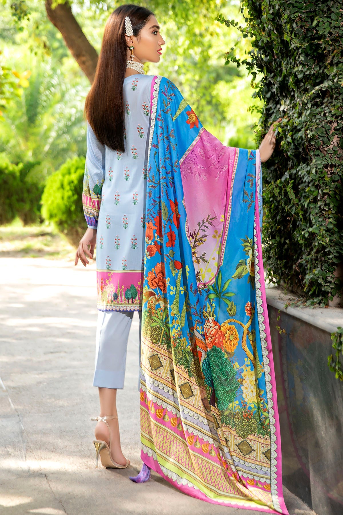 2556-PASTEL-BLUE DIGITAL PRINTED LAWN UNSTITCHED
