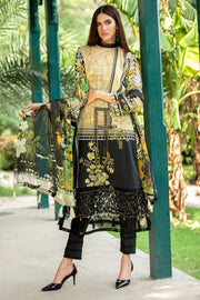 2597-OLIVE- GREEN DIGITAL PRINTED LAWN UNSTITCHED