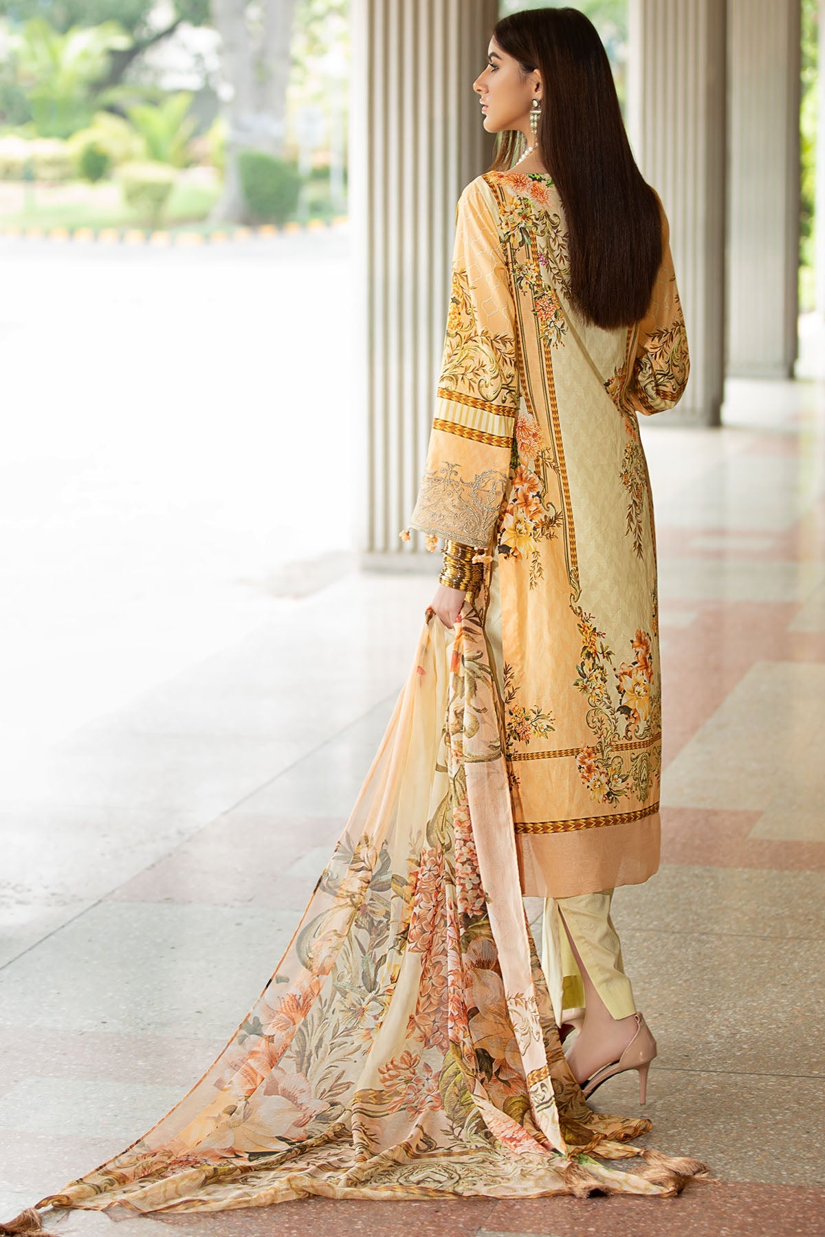 2606-POWDER-PEACH DIGITAL PRINTED LAWN UNSTITCHED