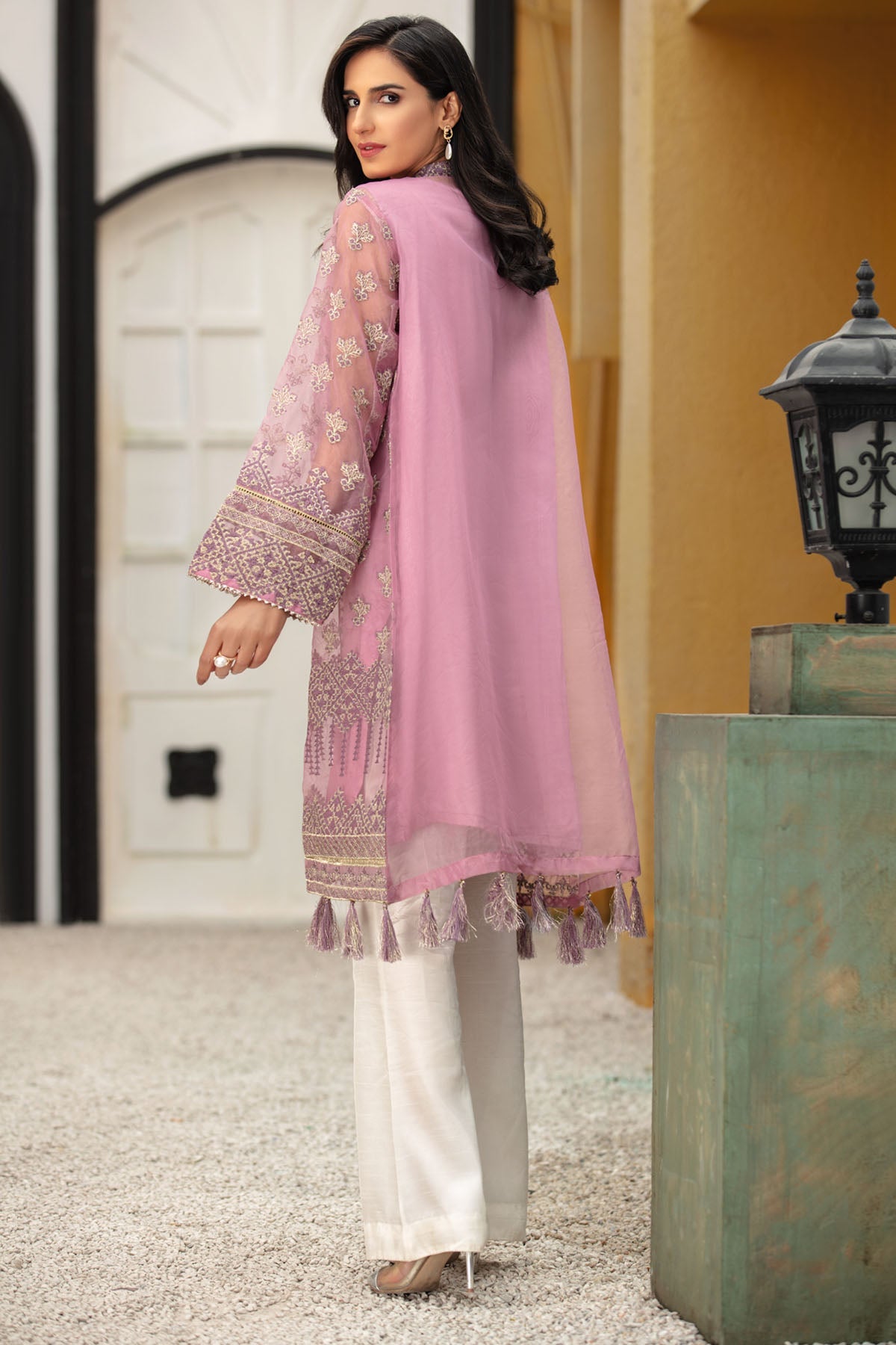 2684-DAREECHA-LYLIC EMBROIDERED ORGANZA STITCHED