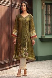 2688-CLASSY-GREEN DIGITAL PRINTED SILK STITCHED