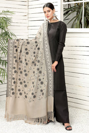 2712-STARDUST EMBROIDERED WOOL SHAWL UNSTITCHED