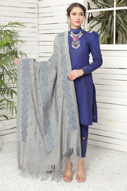 2737-CROSSTICH-GLAM EMBROIDERED WOOL SHAWL UNSTITCHED