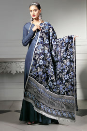 2744-TIFFANY-SENSATION EMBROIDERED VELVET SHAWL UNSTITCHED