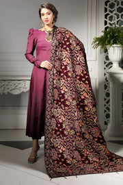 2747-NOOR-E-CHASHAM EMBROIDERED VELVET SHAWL UNSTITCHED