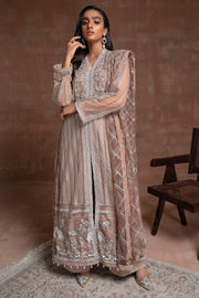 2761-OPAL EMBROIDERED SILK NET STITCHED