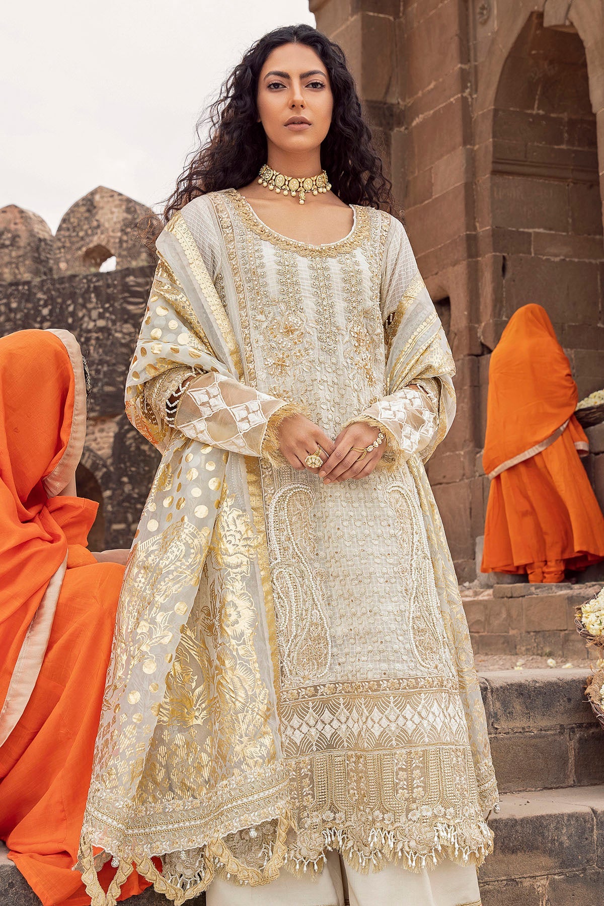 2762-CHANTILLY EMBROIDERED CHIFFON UNSTITCHED