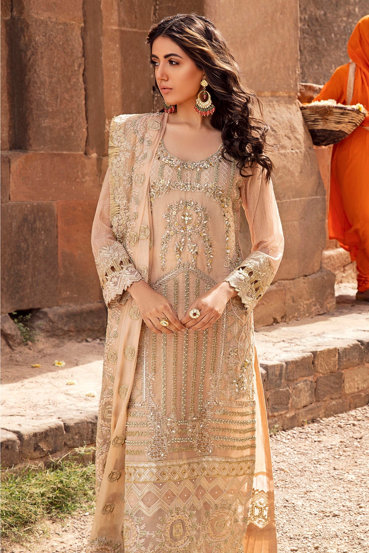 2766-PIXIE-ROSE EMBROIDERED MESSORI UNSTITCHED