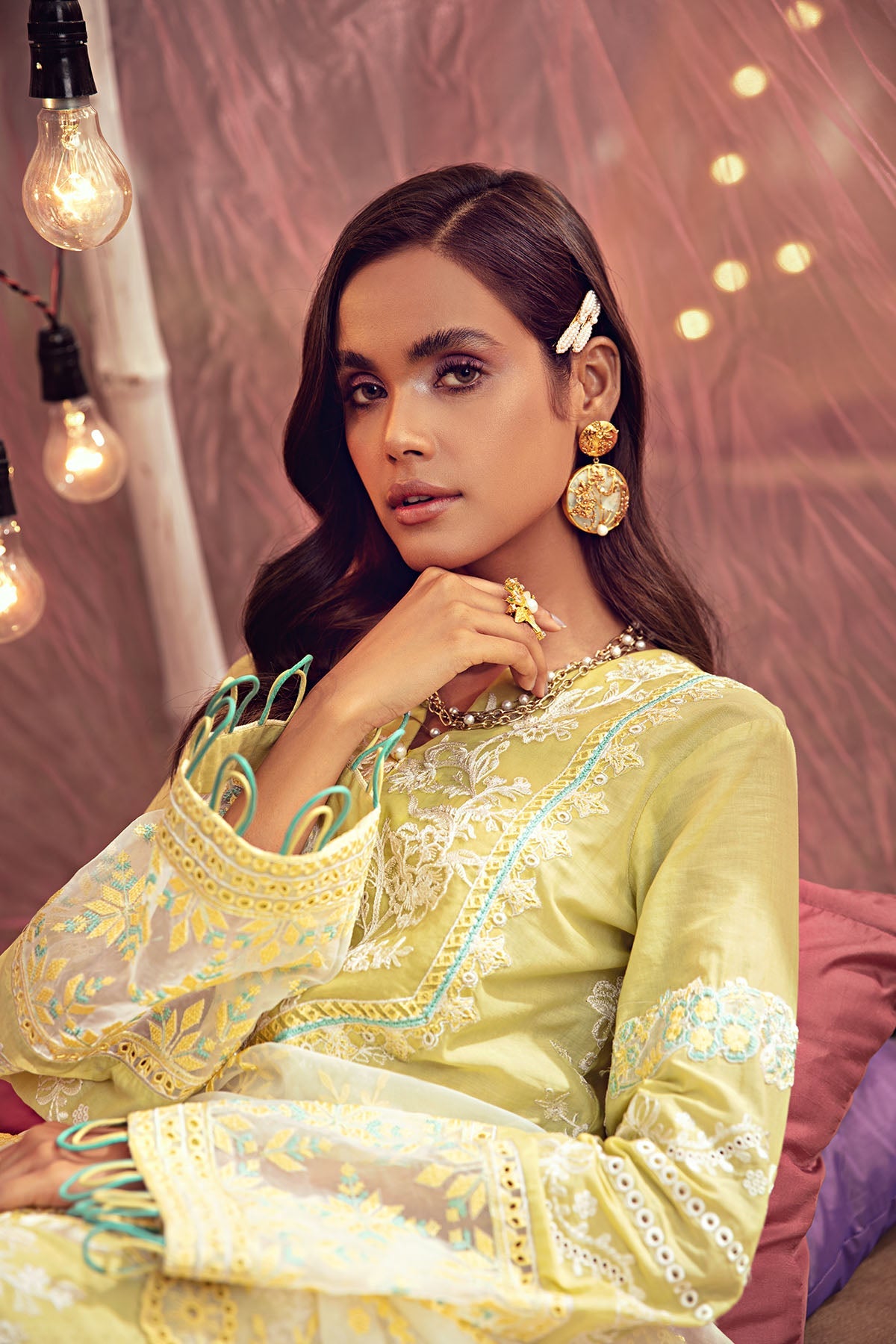 2802-CARIBBEAN EMBROIDERED LAWN UNSTITCHED
