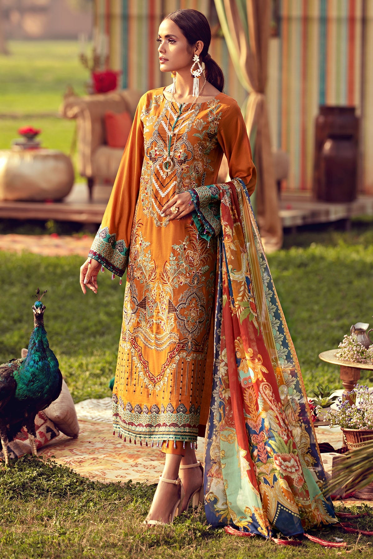2806-BRONZE EMBROIDERED LAWN UNSTITCHED
