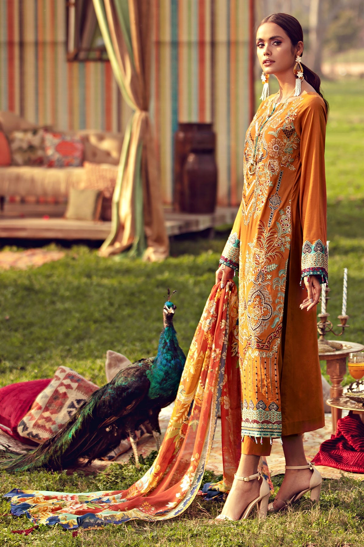 2806-BRONZE EMBROIDERED LAWN UNSTITCHED