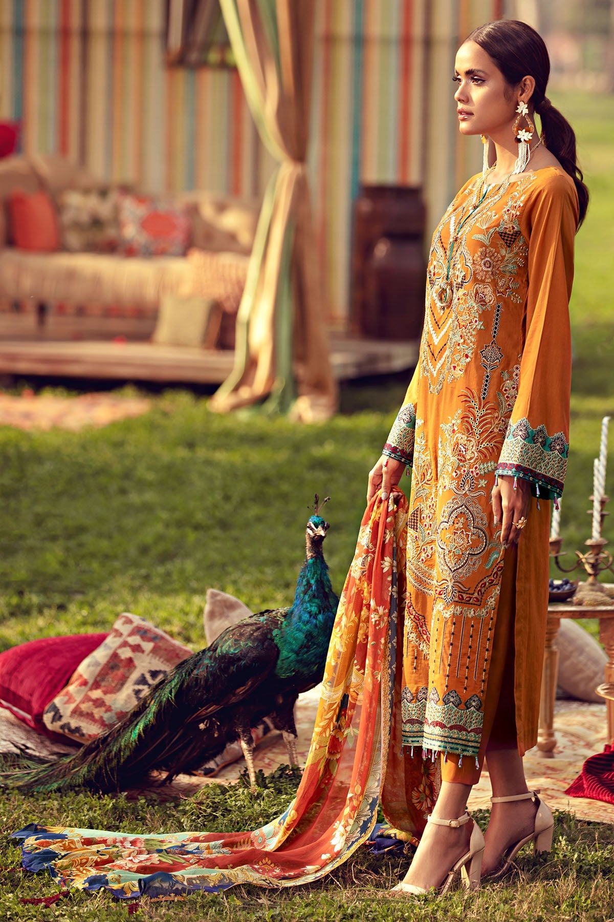 2806-BRONZE EMBROIDERED LAWN UNSTITCHED