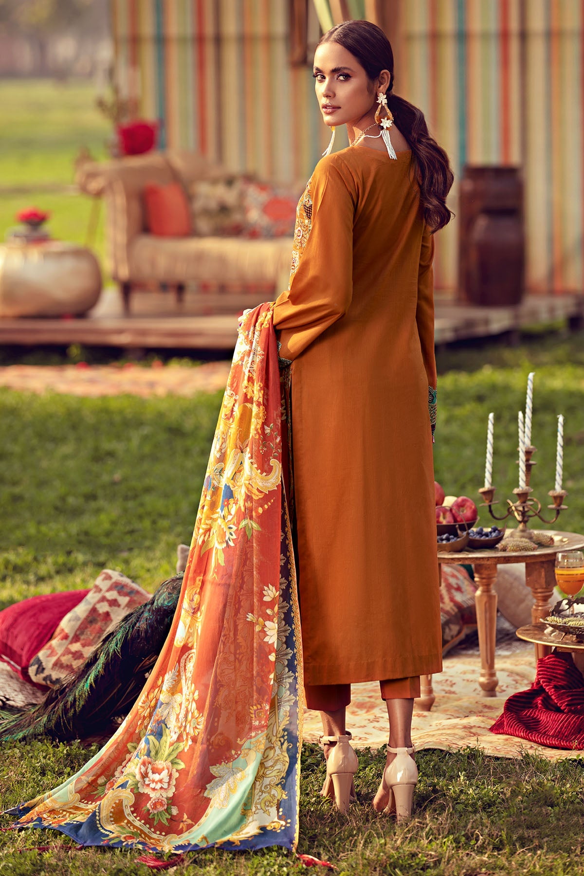 2806-BRONZE EMBROIDERED LAWN UNSTITCHED
