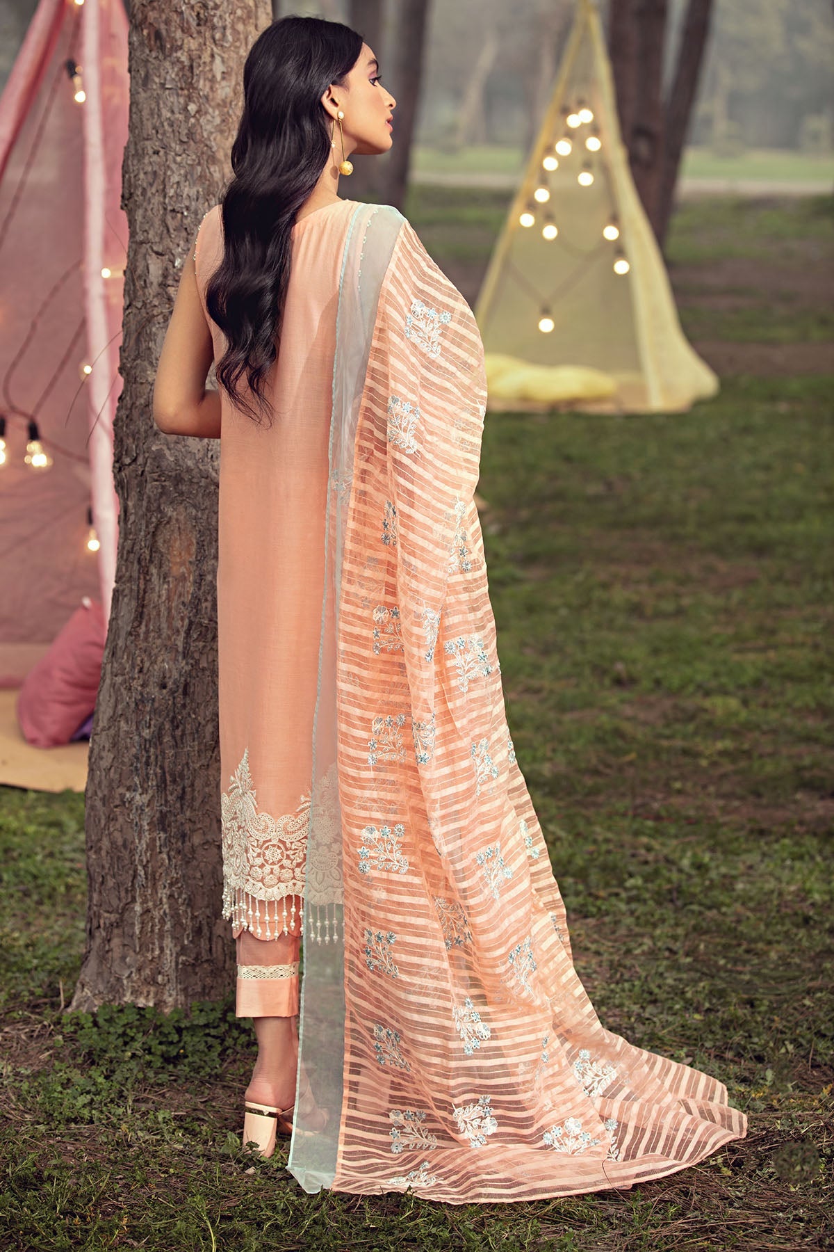 2807-LIGHT-SALMON EMBROIDERED LAWN UNSTITCHED