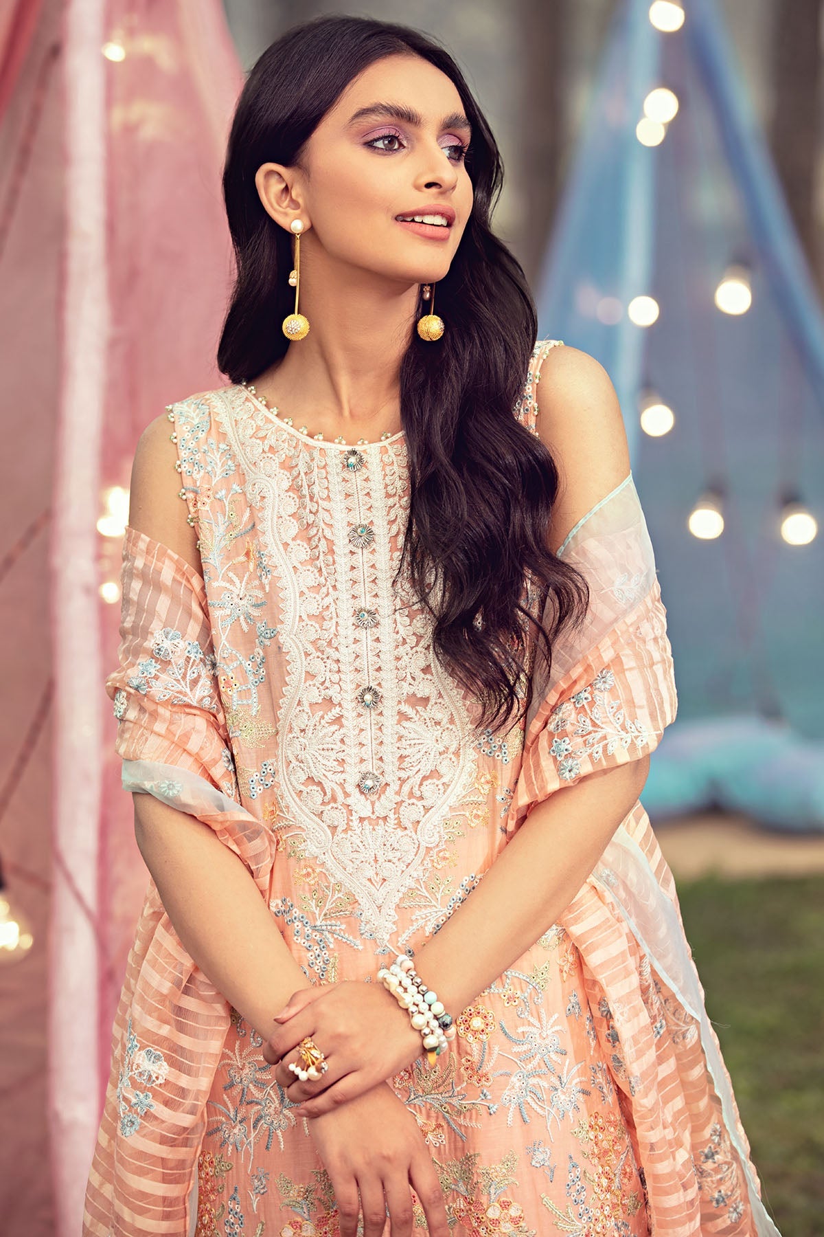 2807-LIGHT-SALMON EMBROIDERED LAWN UNSTITCHED