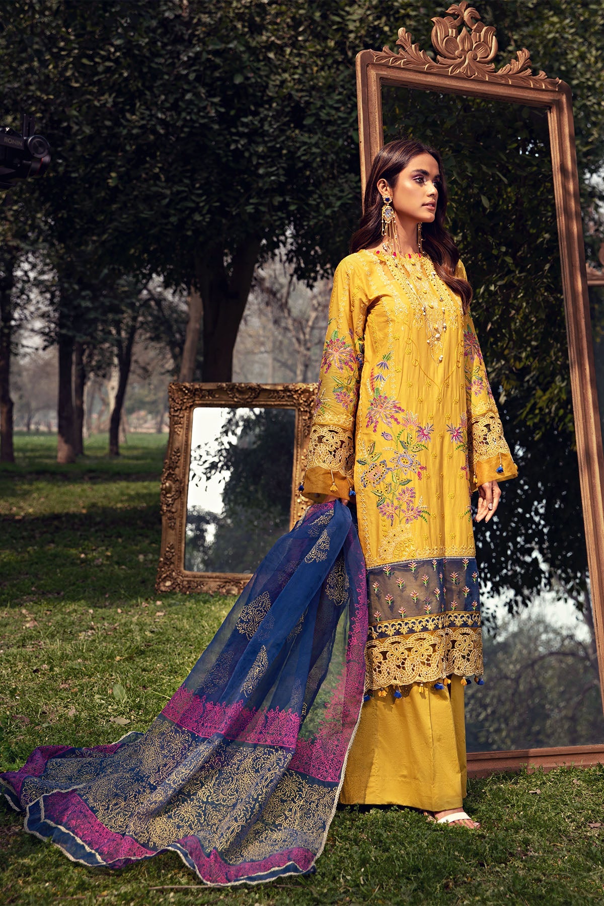 2808-CANARY EMBROIDERED LAWN UNSTITCHED