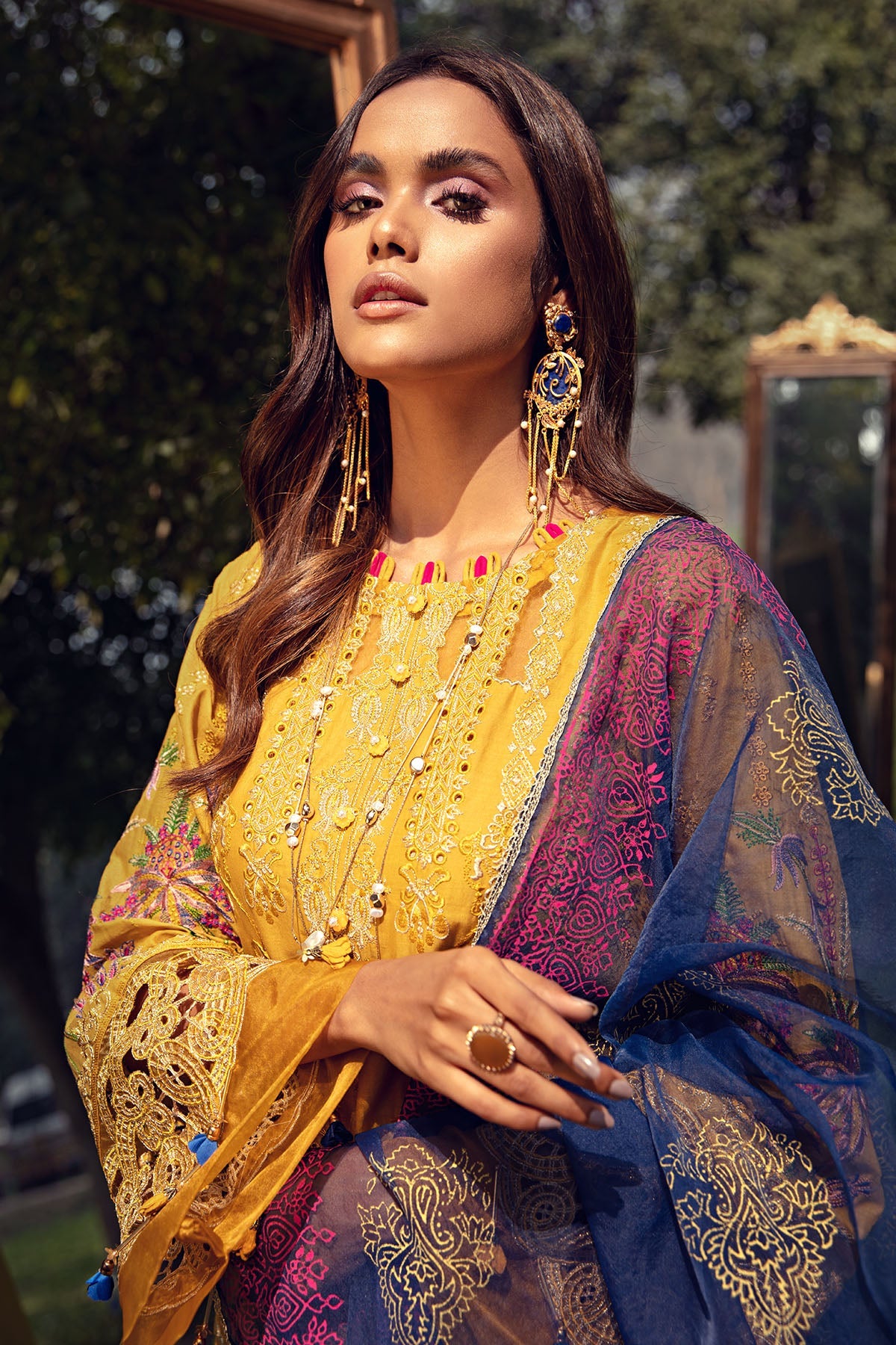 2808-CANARY EMBROIDERED LAWN UNSTITCHED
