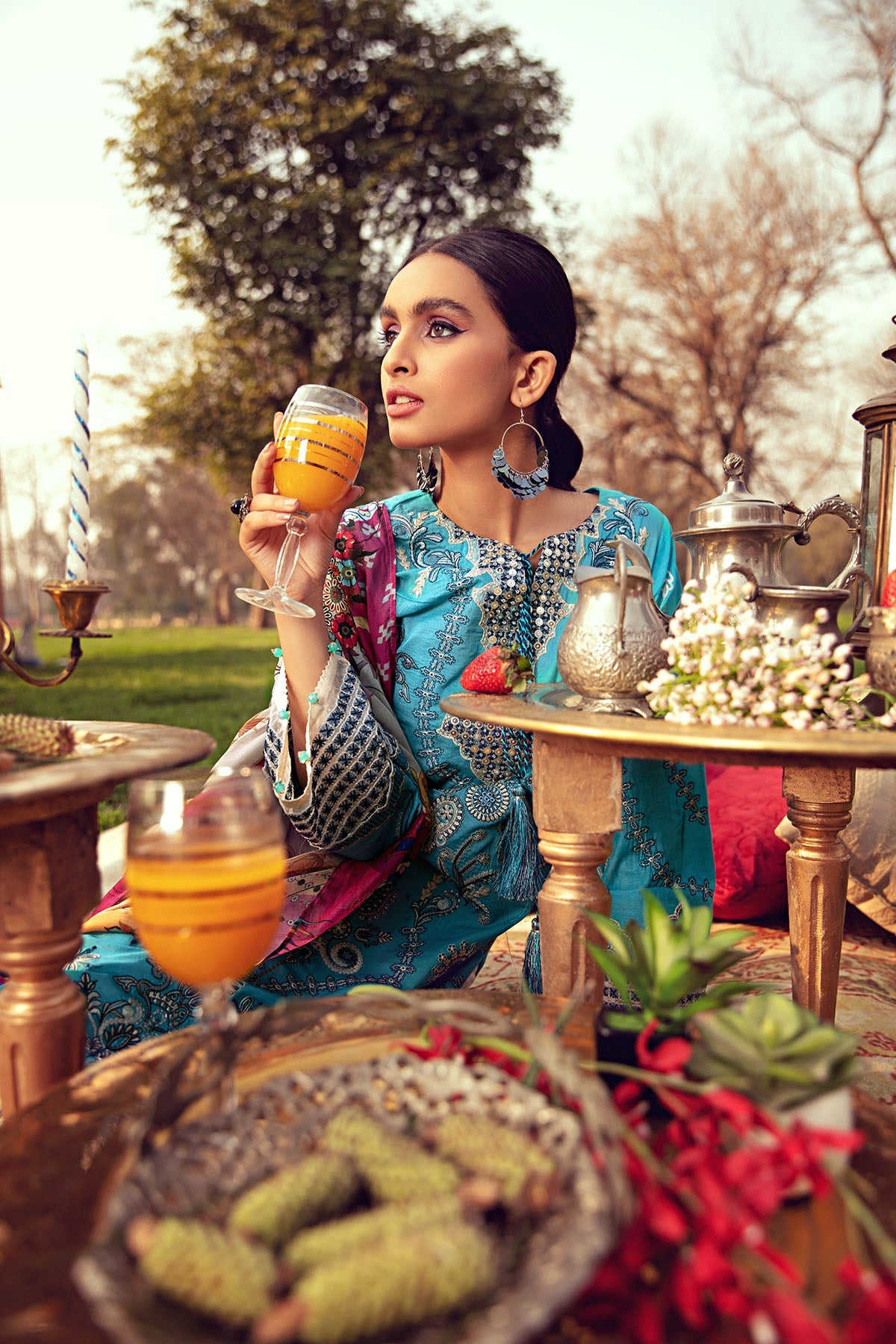 2809-OCEAN-BLUE EMBROIDERED LAWN UNSTITCHED