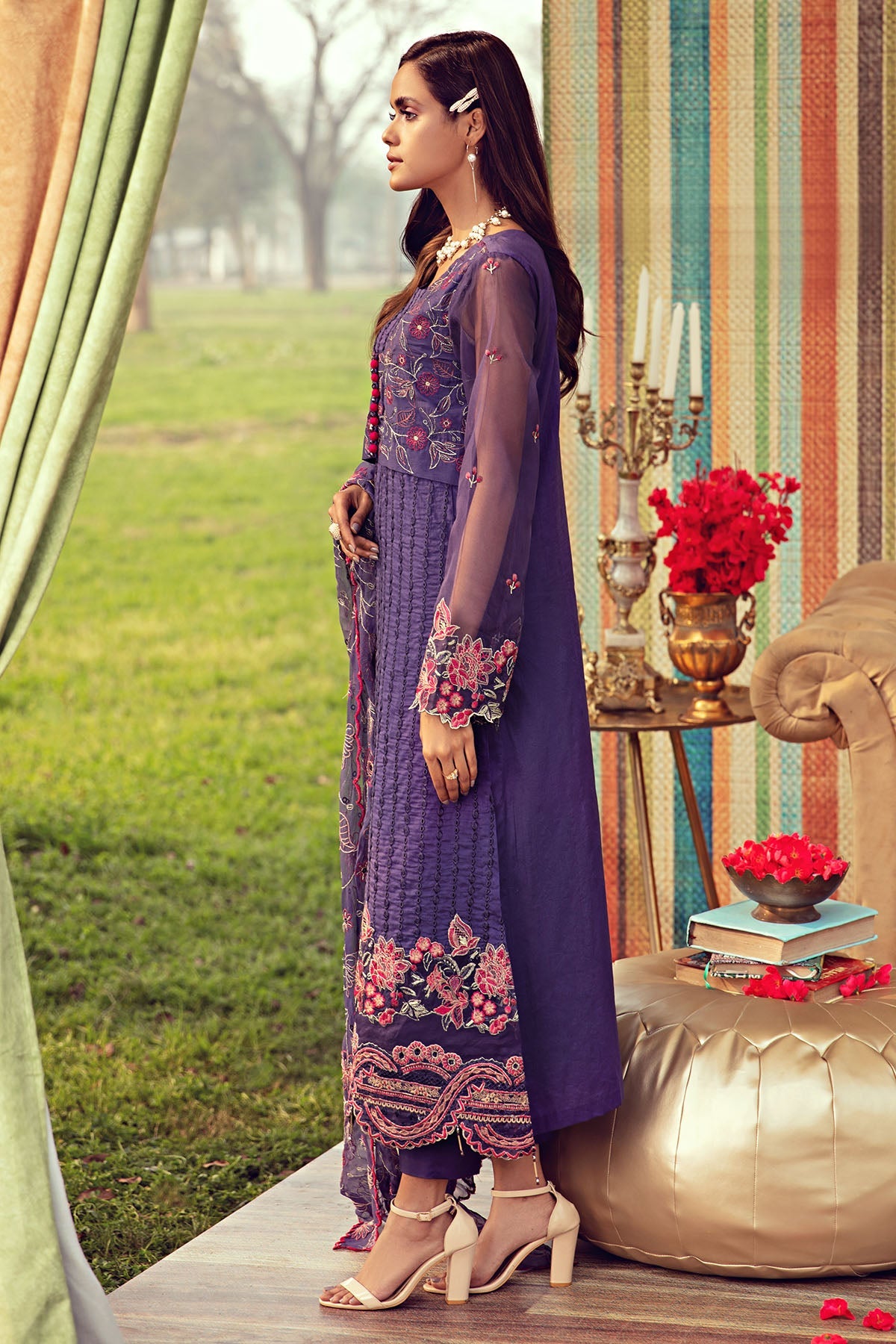 2810-HAZE EMBROIDERED LAWN UNSTITCHED