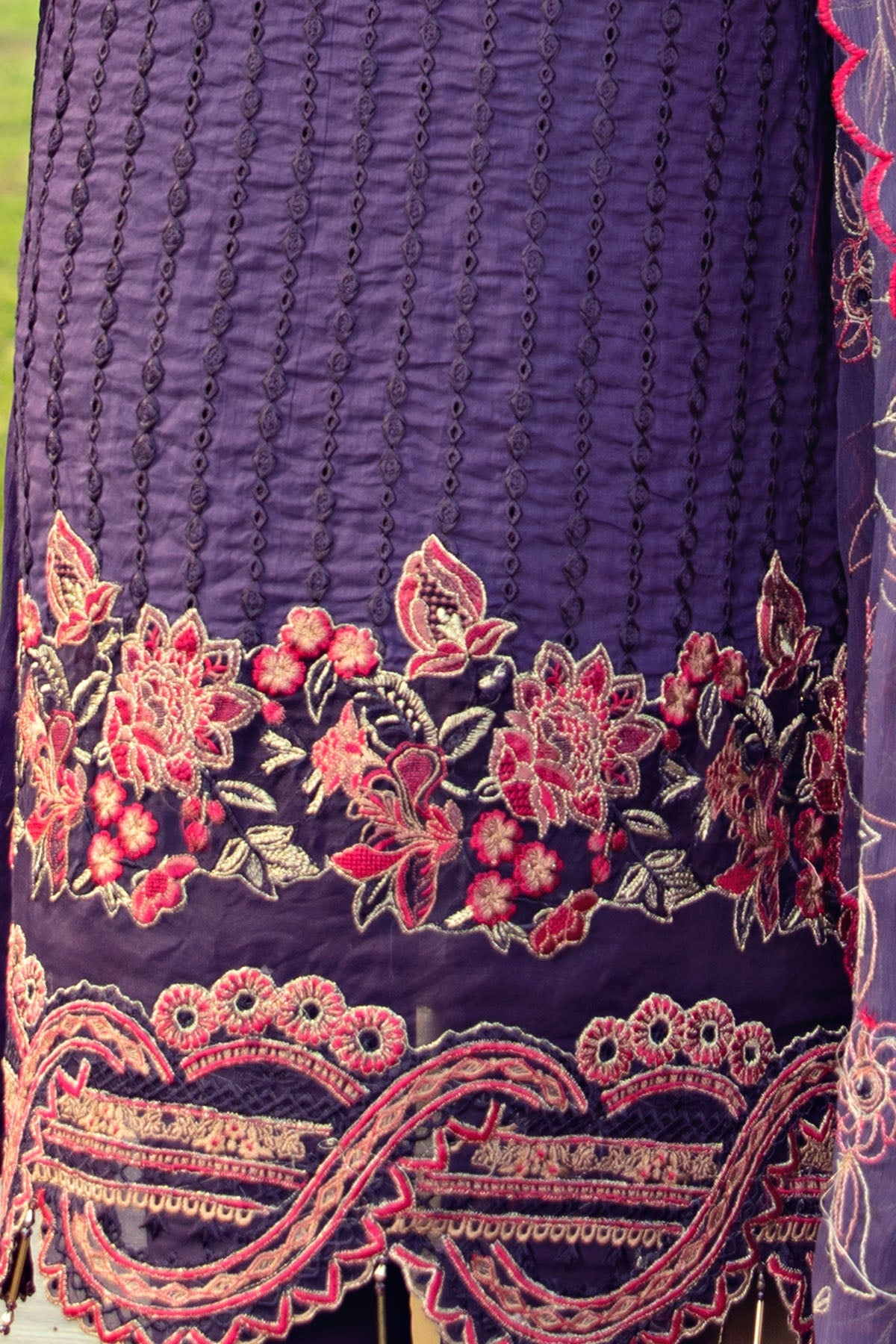 2810-HAZE EMBROIDERED LAWN STITCHED