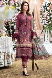 2820-CHOCO-GOLD DIGITAL PRINTED LAWN UNSTITCHED