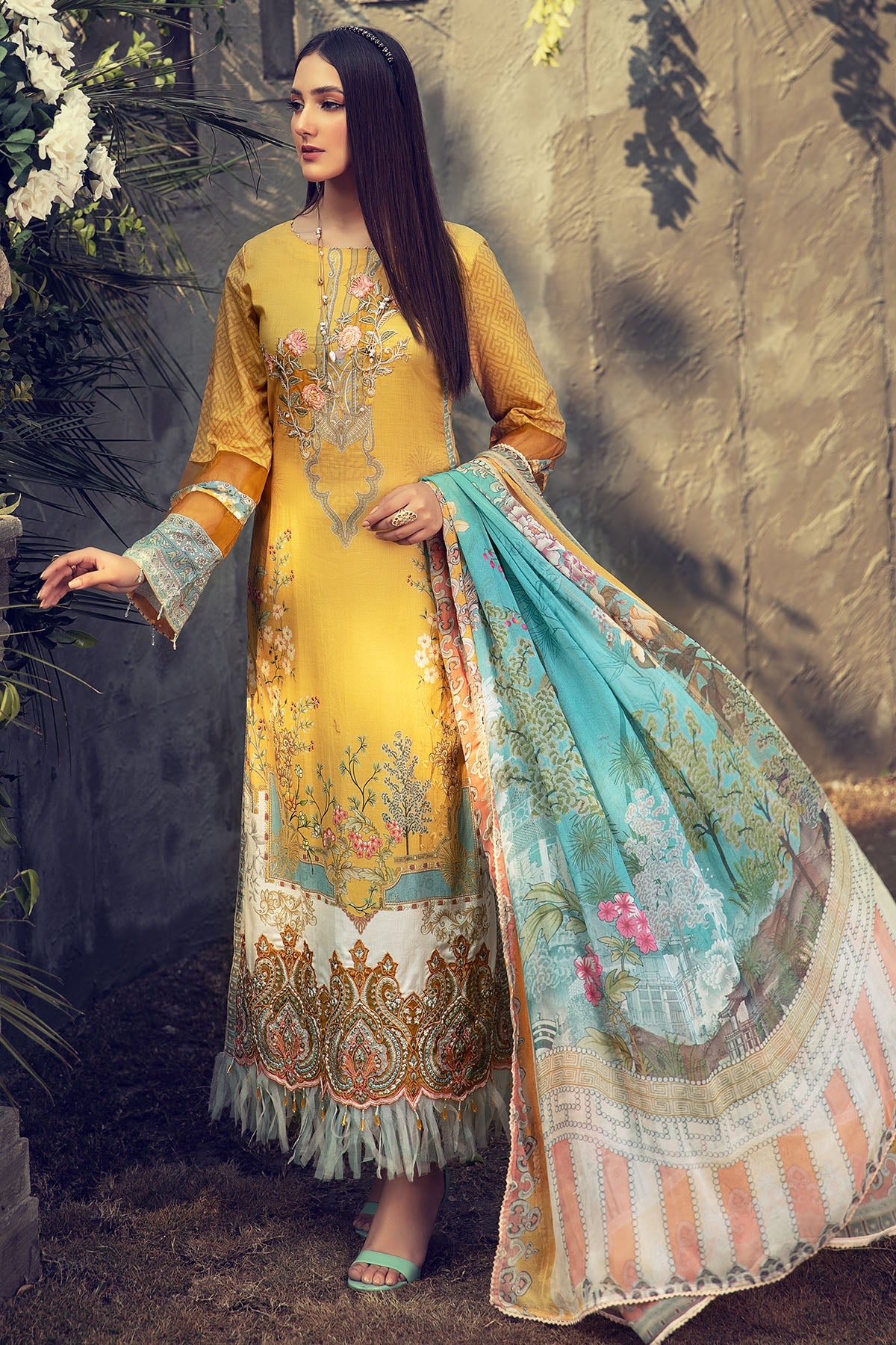 2822-COLZA-GARDEN DIGITAL PRINTED LAWN UNSTITCHED