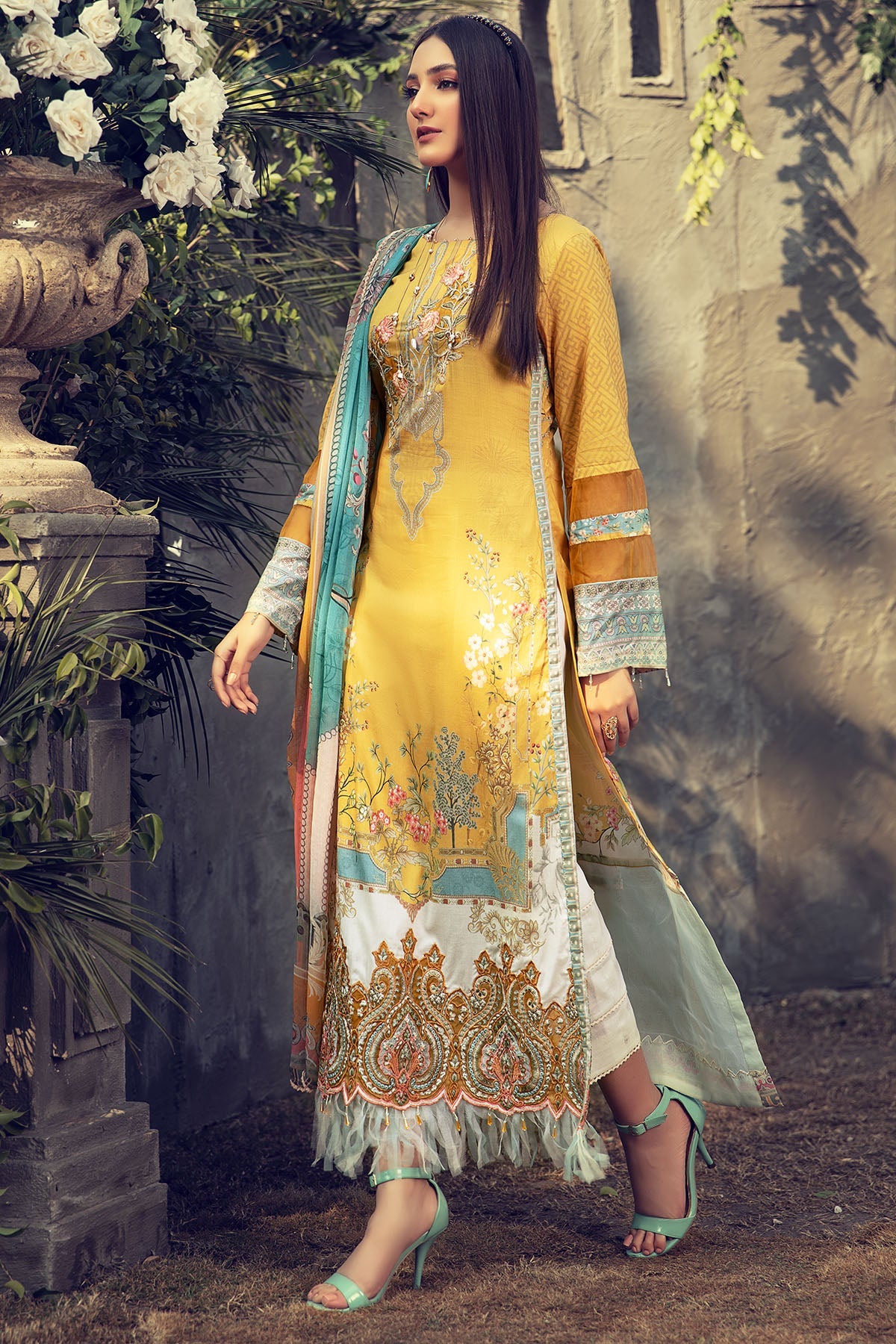 2822-COLZA-GARDEN DIGITAL PRINTED LAWN UNSTITCHED