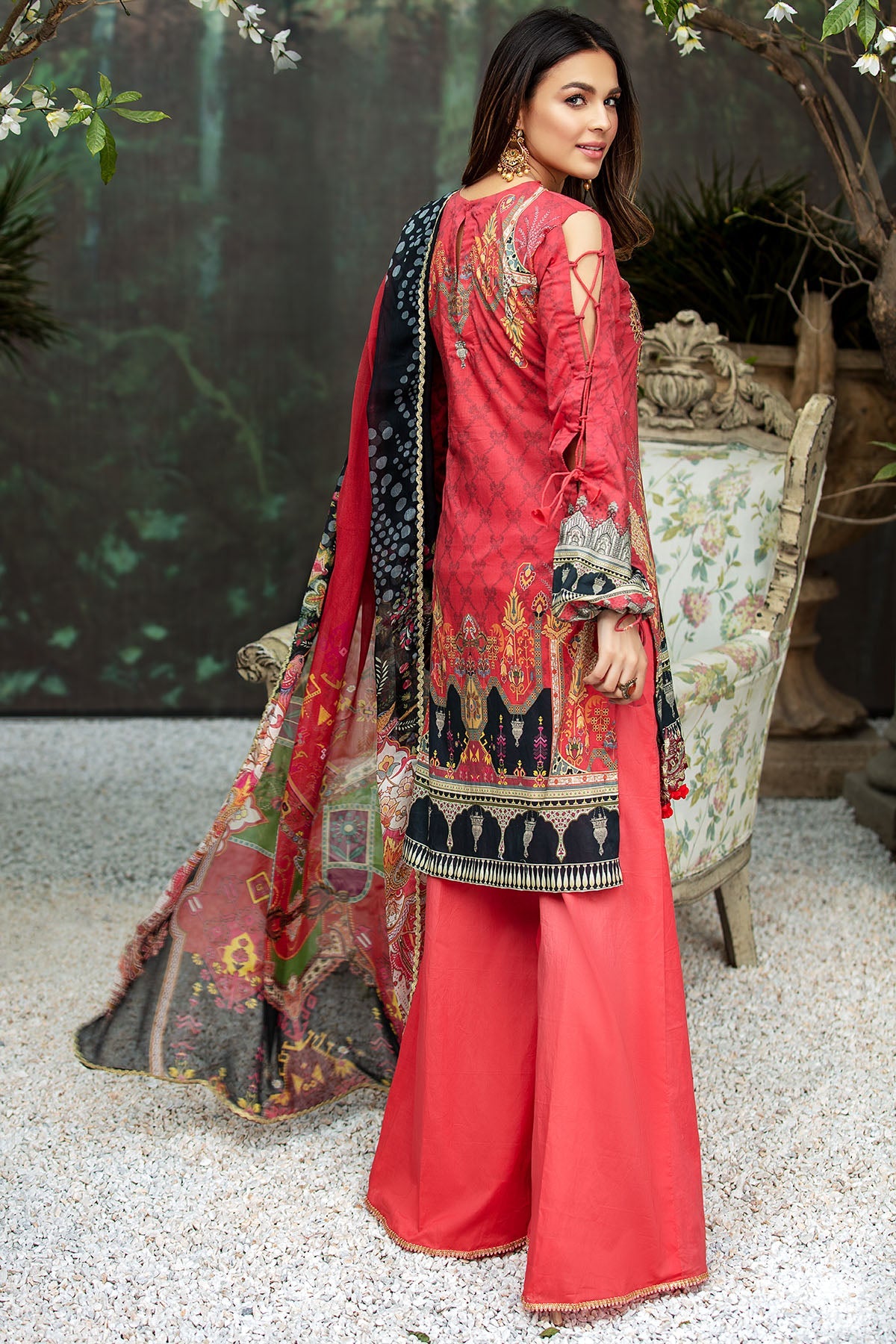 2825-RUBY-RED DIGITAL PRINTED LAWN UNSTITCHED