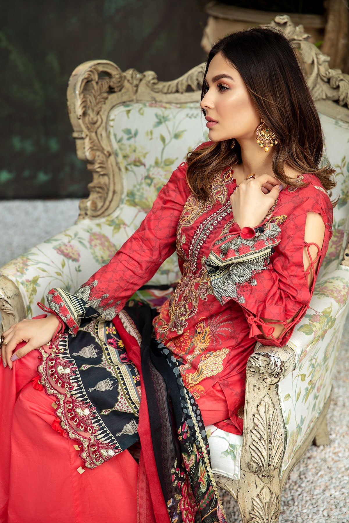2825-RUBY-RED DIGITAL PRINTED LAWN UNSTITCHED