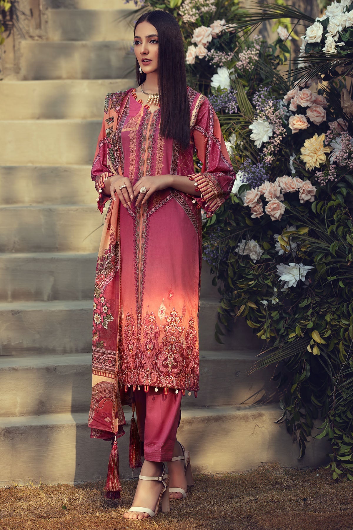2826-OMBRE-FIRE DIGITAL PRINTED LAWN UNSTITCHED