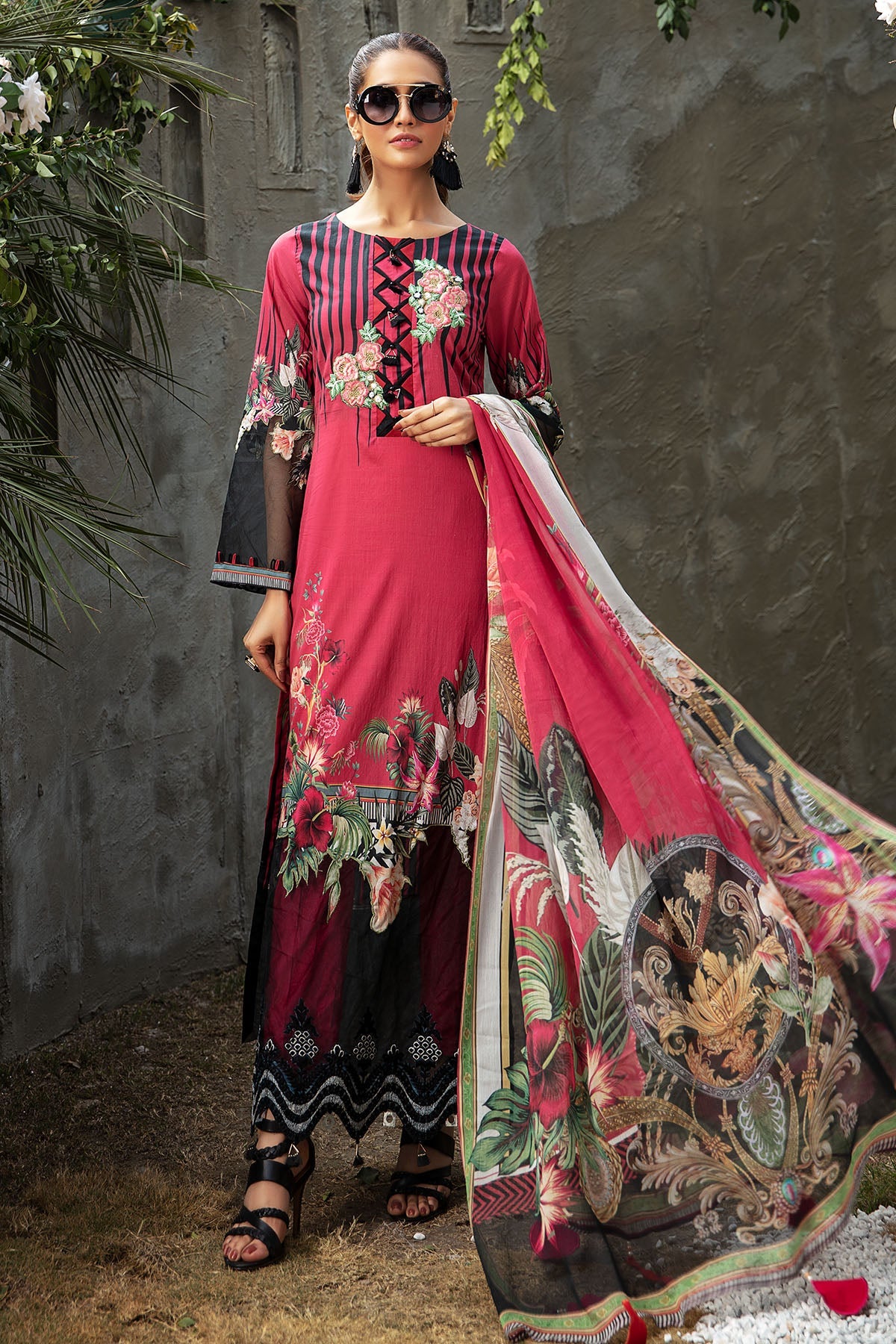 2827-TROPICAL-BLOOM DIGITAL PRINTED LAWN UNSTITCHED