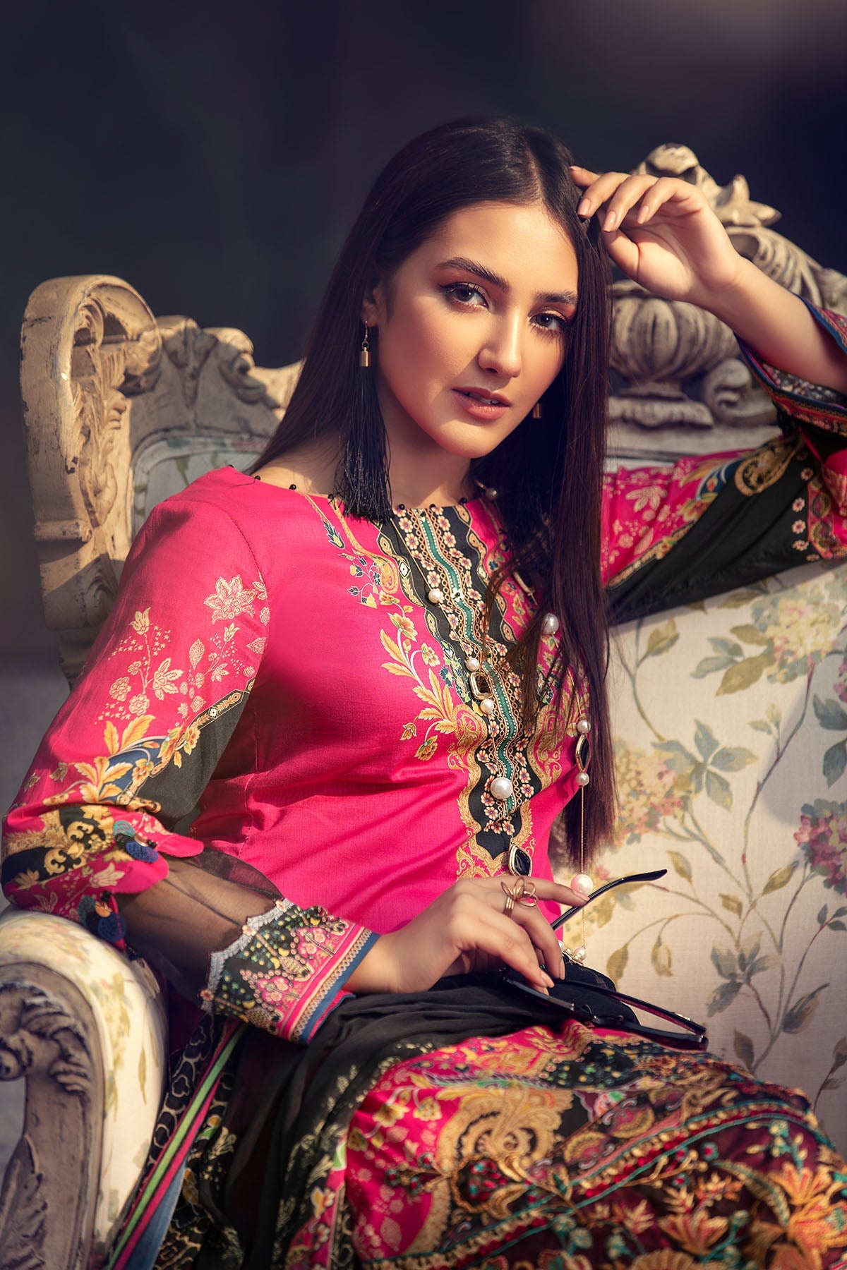 2829-NEON-ROSE DIGITAL PRINTED LAWN UNSTITCHED