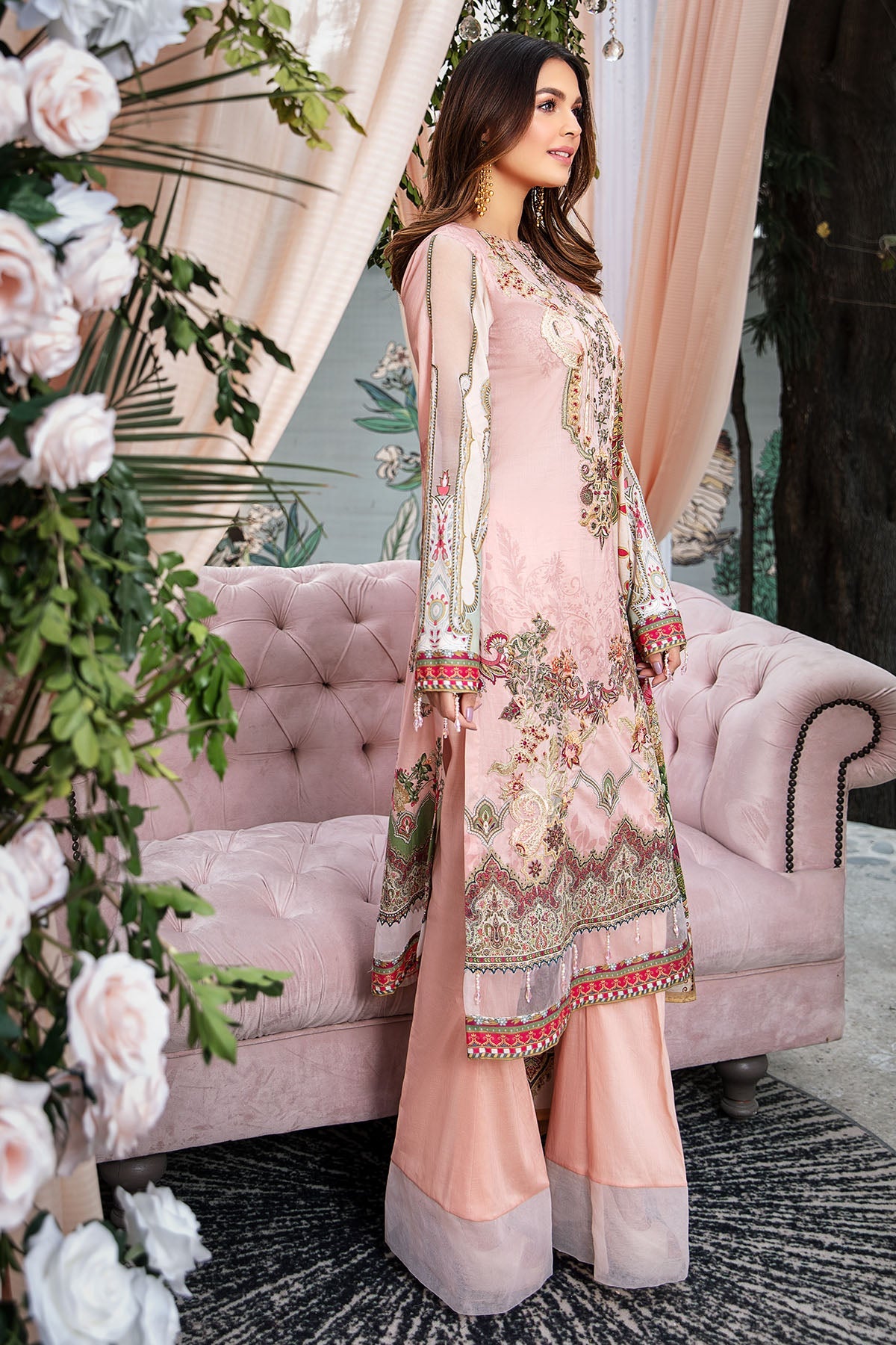 2830-PEACH-JULEP DIGITAL PRINTED LAWN UNSTITCHED