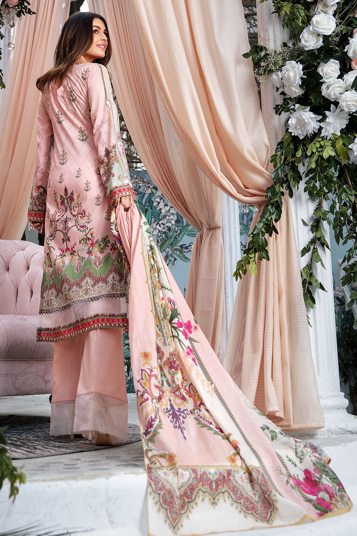 2830-PEACH-JULEP DIGITAL PRINTED LAWN UNSTITCHED