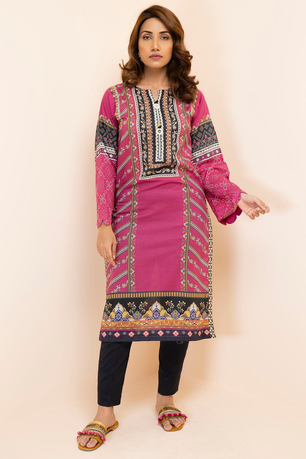 2846-BABY-BLOND DIGITAL PRINTED LAWN STITCHED