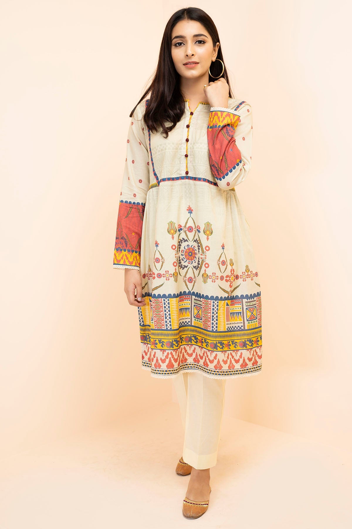 2848-MINKISH-SKIN DIGITAL PRINTED LAWN STITCHED