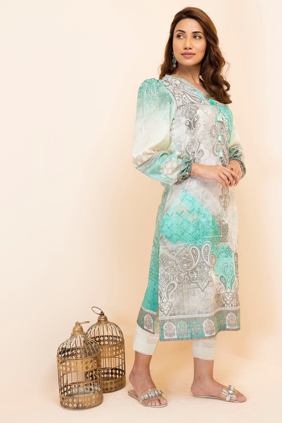 2853-MINT-BEAUTY DIGITAL PRINTED LAWN STITCHED