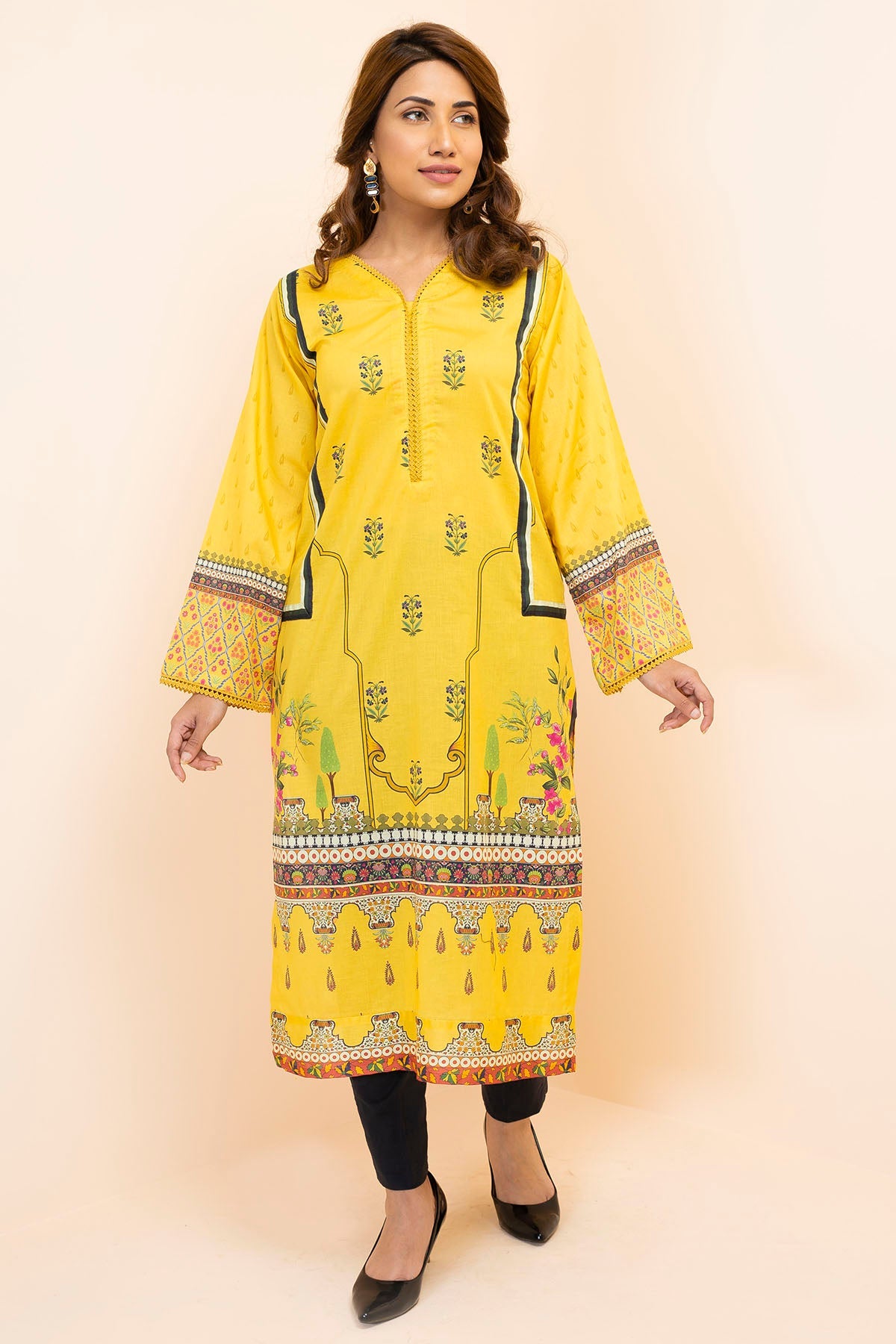 2861-SUN-LIGHT DIGITAL PRINTED LAWN STITCHED