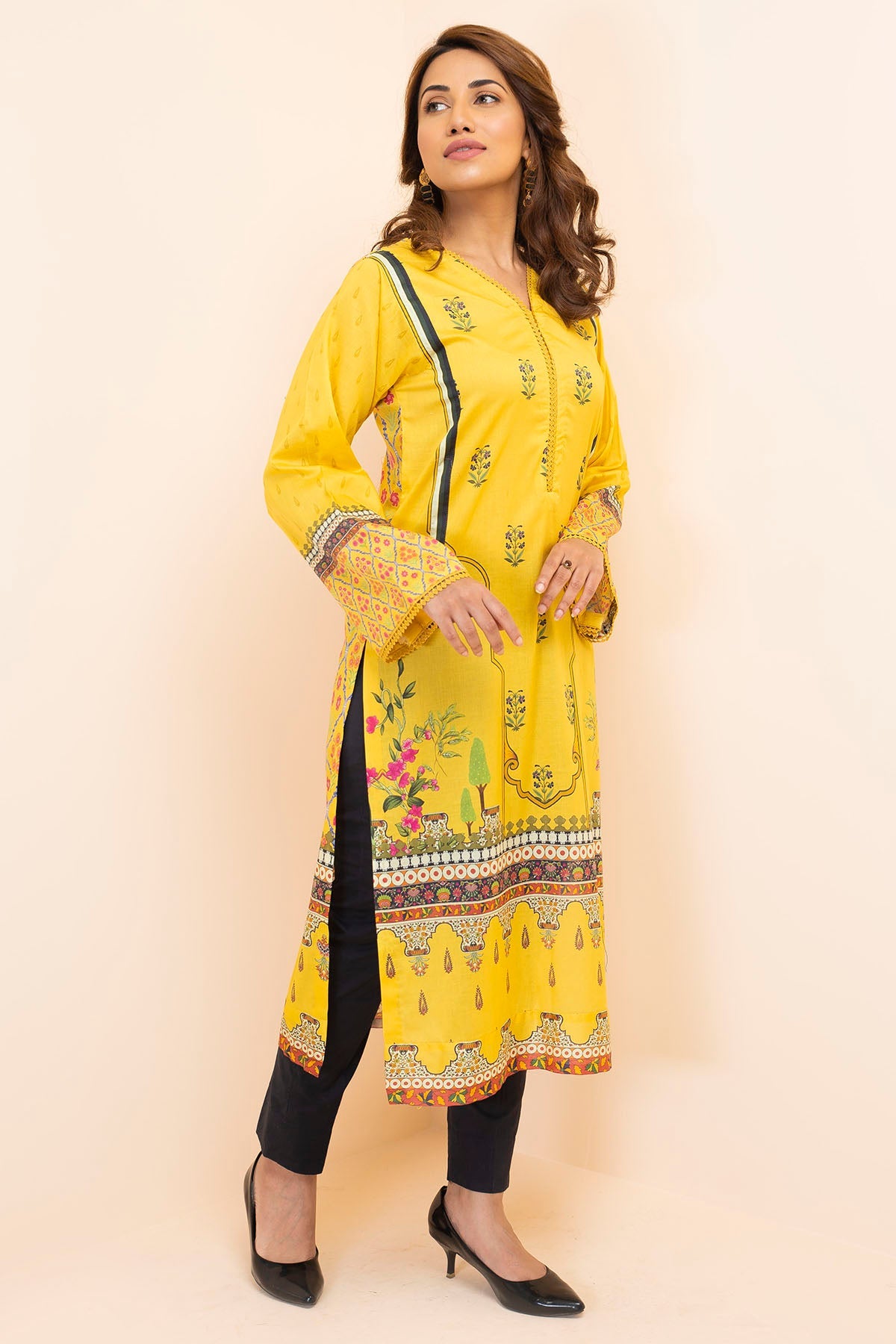 2861-SUN-LIGHT DIGITAL PRINTED LAWN STITCHED