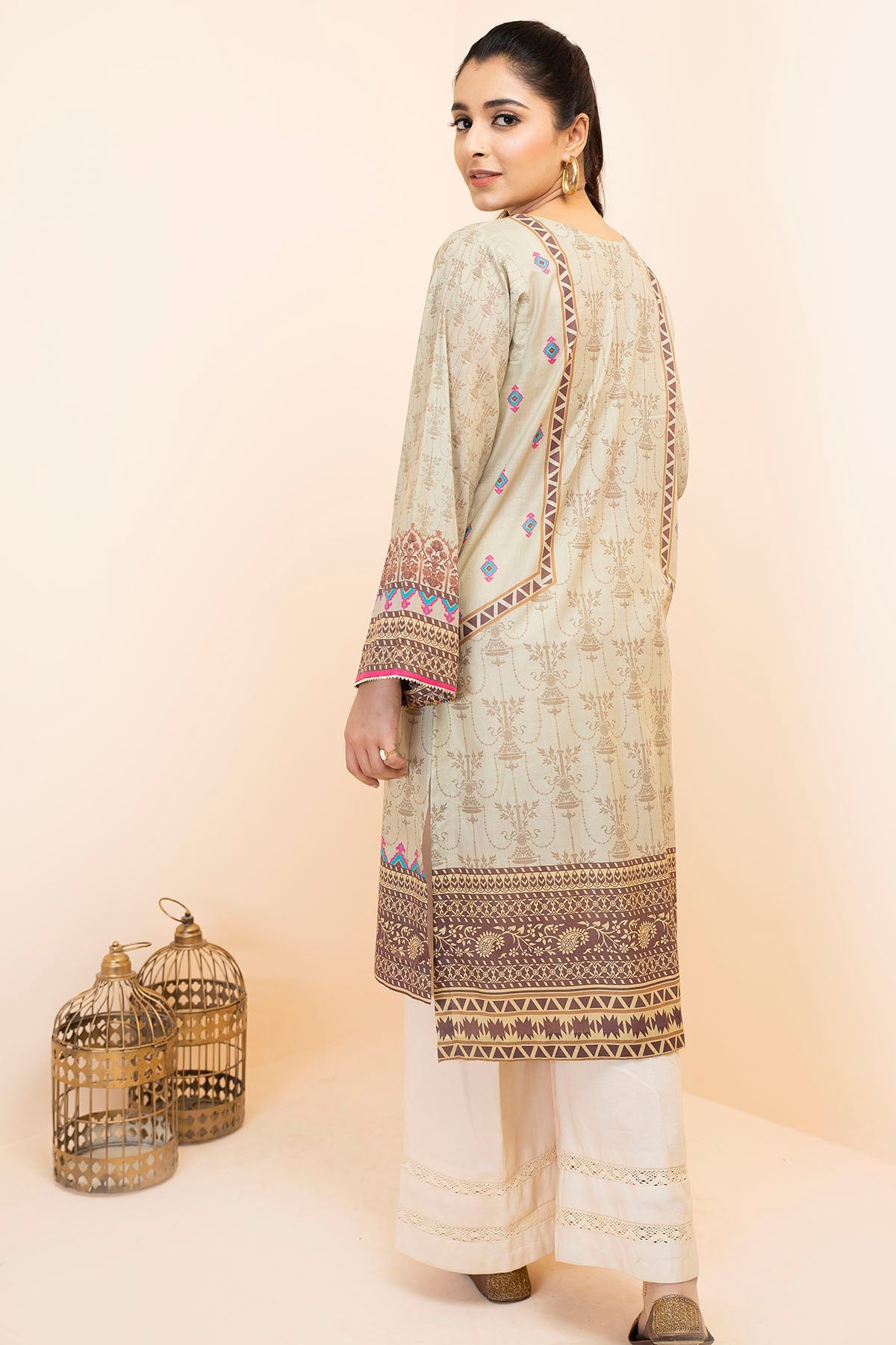 2866-DUSKY-COLOUR DIGITAL PRINTED LAWN STITCHED
