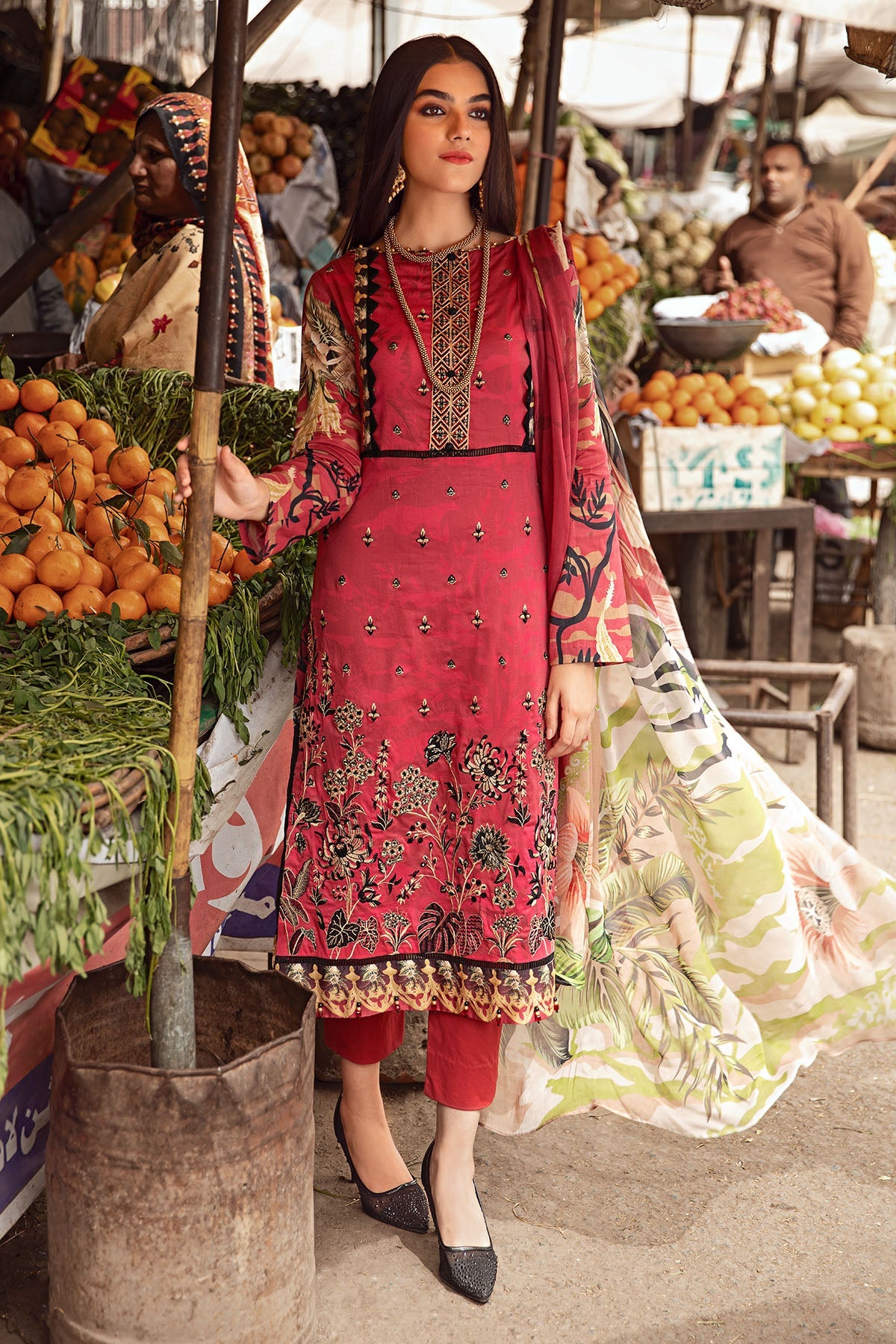 2874-CHERRY-BLOSSOM DIGITAL PRINTED LAWN UNSTITCHED