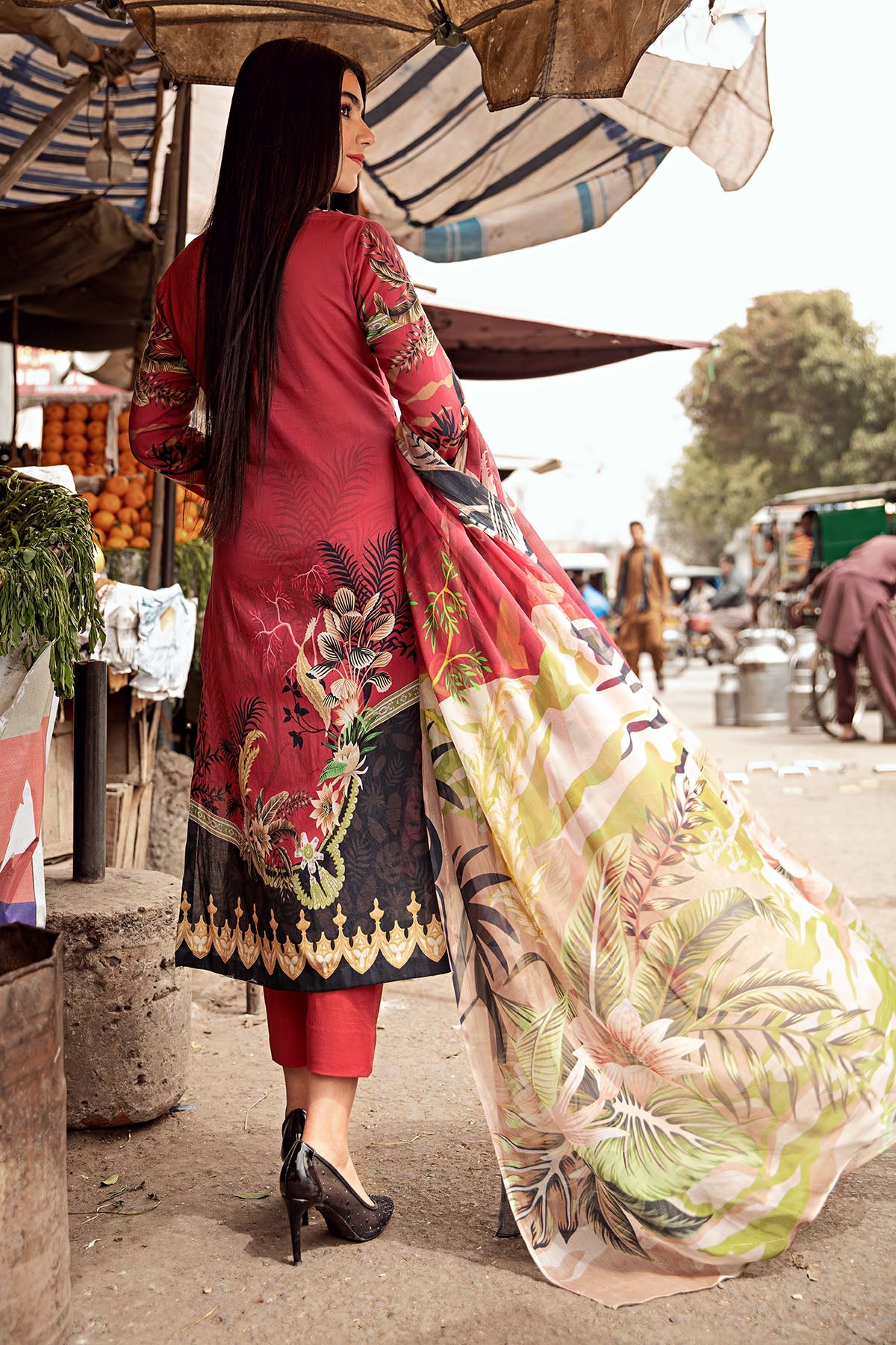 2874-CHERRY-BLOSSOM DIGITAL PRINTED LAWN UNSTITCHED