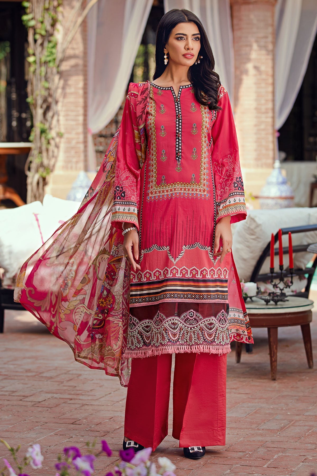 2904-MANDARIN DIGITAL PRINTED LAWN UNSTITCHED