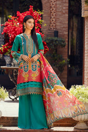 2907-GREEN-BLOOM DIGITAL PRINTED LAWN UNSTITCHED
