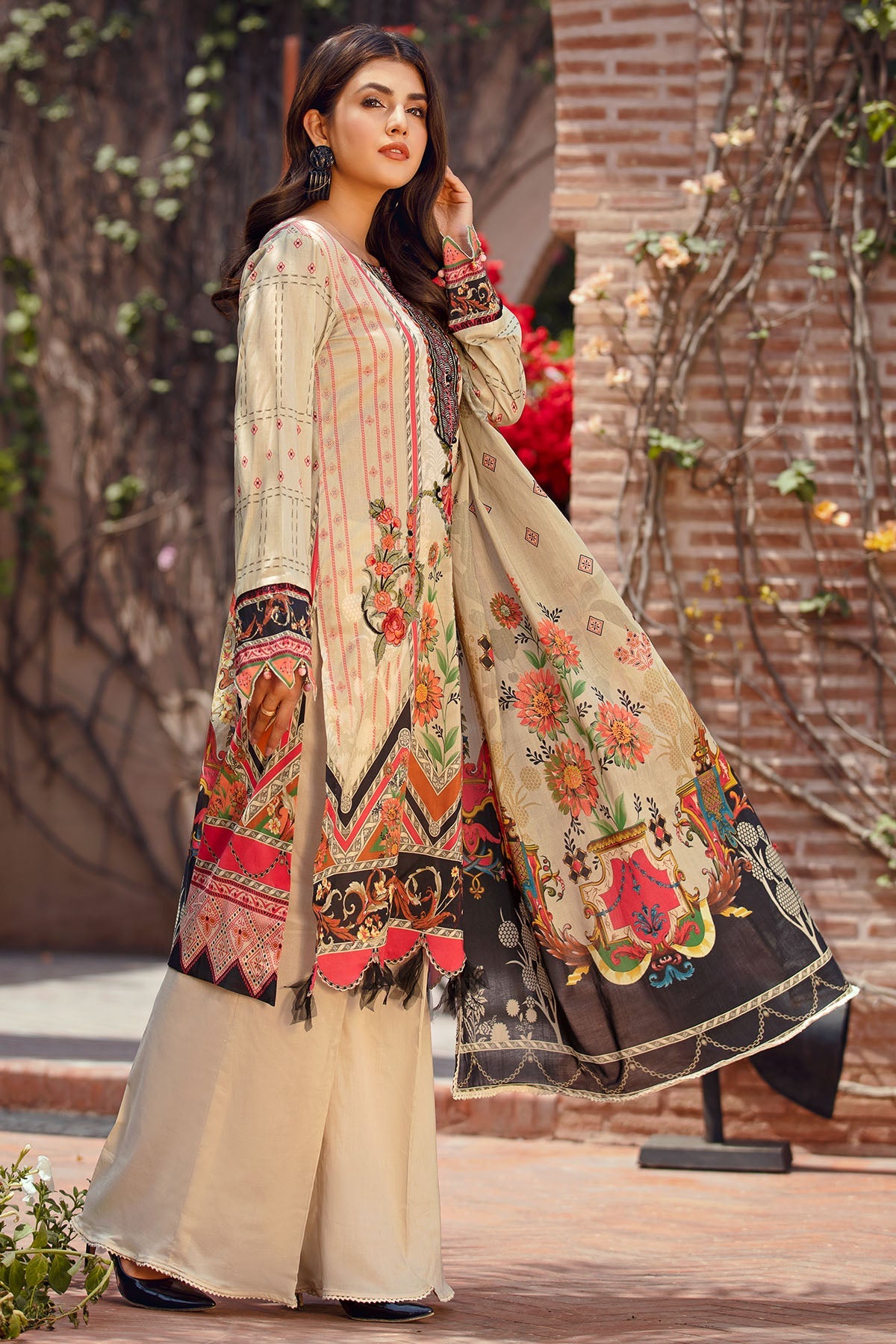 2909-SANSARE DIGITAL PRINTED LAWN UNSTITCHED