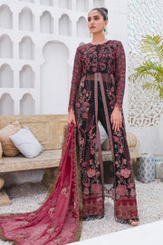 2912-MIDNIGHT-HUES EMBROIDERED BEMBERG CHIFFON UNSTITCHED