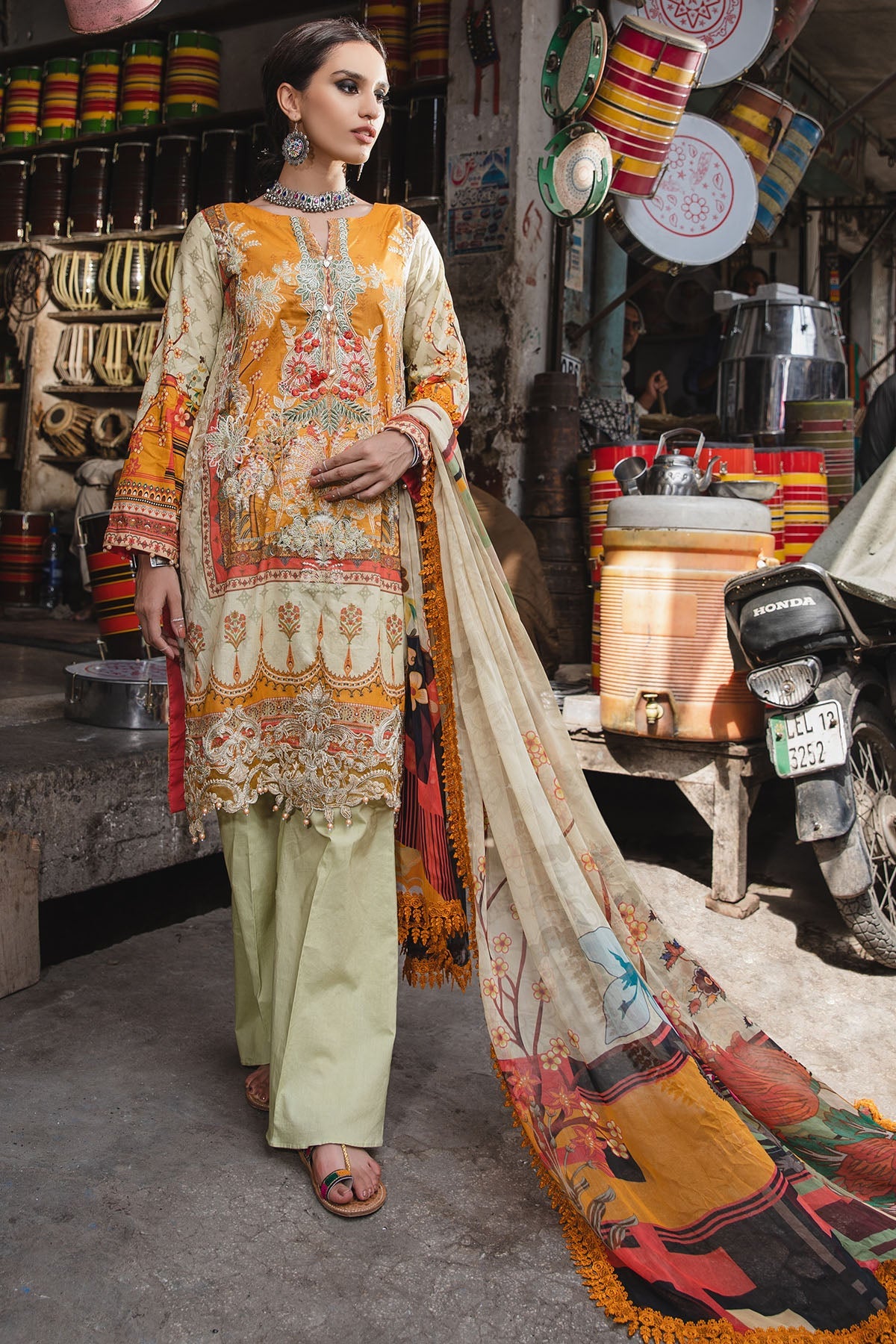 2941-MARI-GOLD DIGITAL PRINTED LAWN UNSTITCHED
