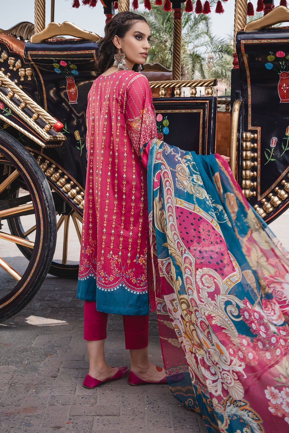 2942-ORCHID-WINE DIGITAL PRINTED LAWN UNSTITCHED