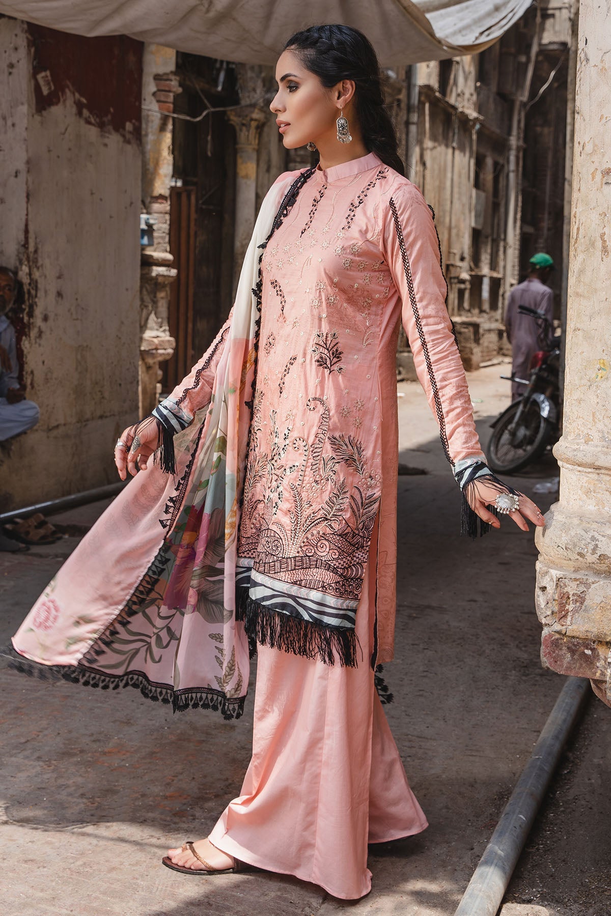 2944-PEACH-FAIRY DIGITAL PRINTED LAWN UNSTITCHED