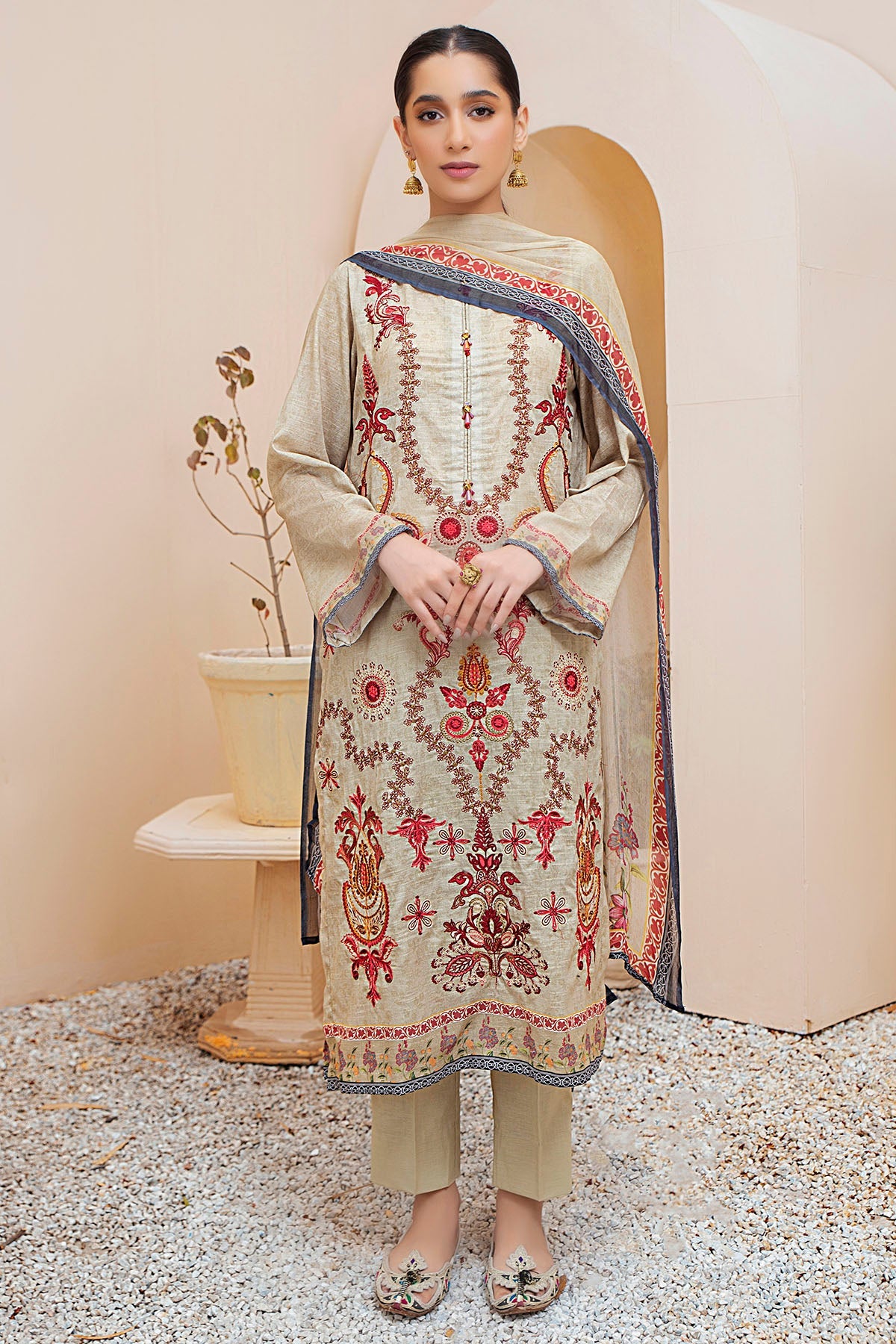 2955-SULPHOR-GREEN DIGITAL PRINTED LAWN UNSTITCHED